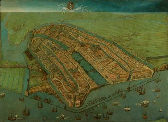 Vogelperspektive von Amsterdam