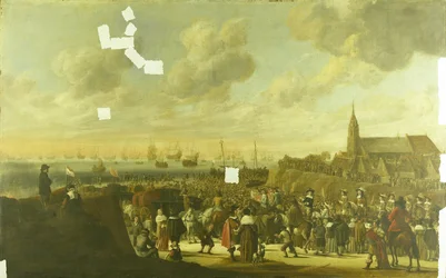 Die Abreise von Karl II. von England aus Scheveningen, 2. Juni 1660