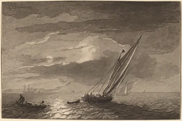 Meereslandschaft mit Vollmond, 1779, veröffentlicht 1781