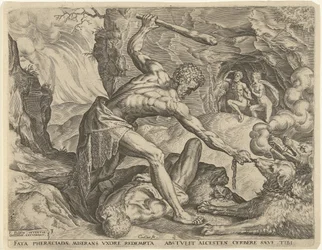 Herkules zieht Cerberus aus der Hölle