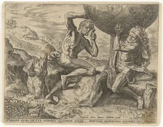Herkules trägt die Weltkugel für Atlas