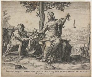 Gerechtigkeit belohnt Mühe, 1566