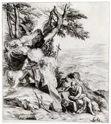 Landschaft mit St. Hieronymus, 16. Jahrhundert, 1937
