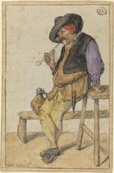 Bauer beim Rauchen