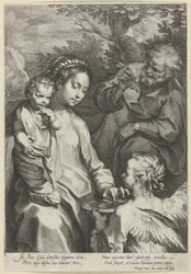 Maria füttert das Kind