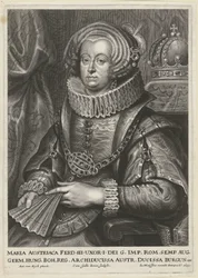 Porträt von Maria Anna von Österreich, Frau von Kaiser Ferdinand III