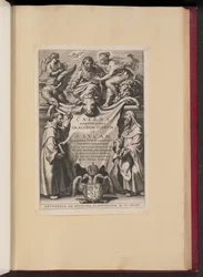 Titelseite für Balthasar Cordier, Catena Sexaginta Qvinqve Graecorvm Patrvm in S. Lvcam...