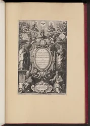 Titelseite für R.P. Jacobi Tirinis "Commentarius in Vetus et Novum Testamentum"