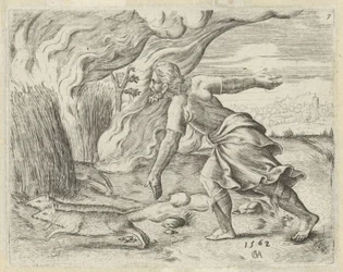 Simson setzt die Kornfelder der Philister in Brand