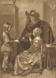 Herr und Dame mit Page