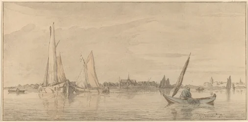 Fluss mit Stadt