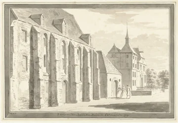 Ansicht der Kirche und des Hauses in Ootmarsum