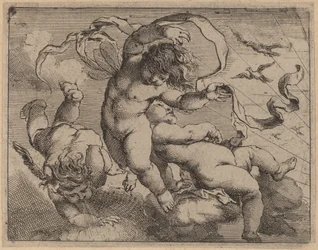 Drei fliegende Putti