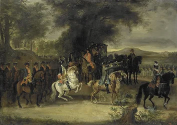 Inspektion eines Kavallerieregiments