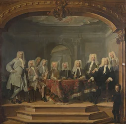 Regenten des Aalmoezeniersweeshuis Waisenhauses in Amsterdam, 1729