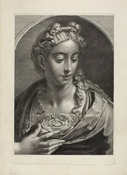 Athena, aus Cabinet Reynst; Variarum imaginum a celeberrimis artificibus pictarum Caelaturae