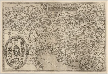 Karte der Donau von Cornelis de Jode, 1593
