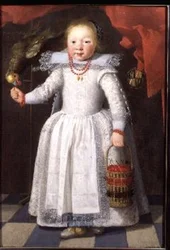 Kleines Mädchen mit einem Papagei