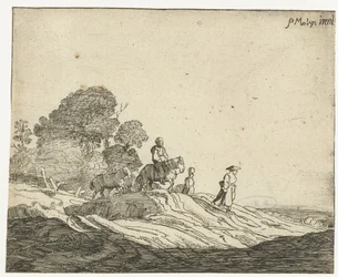 Landschaft mit Pferden