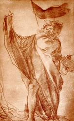 Entwurf zu einer Apostelfigur für die Kathedrale von Parma
