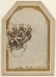 Heiliger Matthäus und Heiliger Hieronymus [verso]