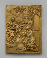 Die Jungfrau und das Kind erscheinen der Heiligen Martina, ca. 1650