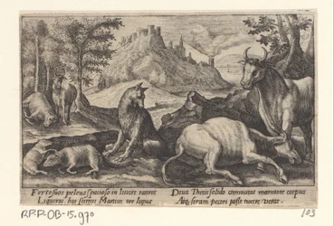 Psamathe verwandelt den Wolf in Marmor (Metamorphosen von Ovidius)