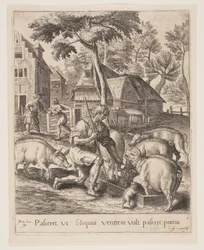 Der Sohn, der die Schweine füttert, aus Das Gleichnis vom verlorenen Sohn