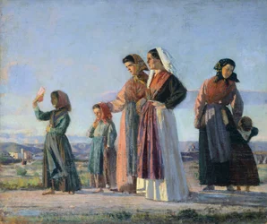 Rückkehr von der Messe, um 1865, von Cristiano Banti