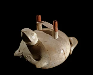 Präkolumbianische Kunst, Paracas-Kultur (Peru): froschförmiges Gefäß