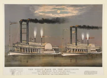 Das große Rennen auf dem Mississippi von New Orleans nach St. Louis 1210 Meilen