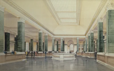 Erdgeschoss Innenraum der Midland Bank, London