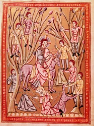 Jesu triumphaler Einzug in Jerusalem (Miniatur, ca. 1085)