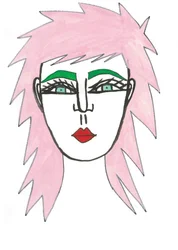 Strubbeliges rosa Haar, 2024