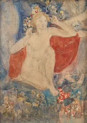 Studie für Dekoration für den Frühling: Die erwachende Erde, ca. 1924