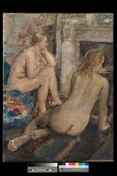 Zwei ruhende Modelle, ausgestellt 1939