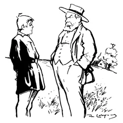 Illustration für das Stück von Jules Renard nach seinem Roman "Carrot Head"