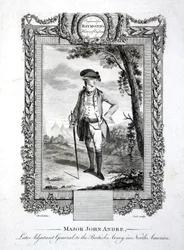 Major John Andre, ehemaliger Adjutant General der britischen Armee in Nordamerika, graviert von Thomas Cook (1744-1818) ca. 1785