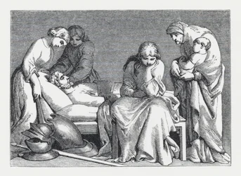 Illustration zu Tennysons Gedicht, Die Prinzessin (Gravur)