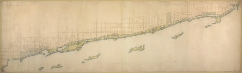 Plan von Chicago 1909: Lake Shore von Chicago Avenue im Süden bis Wilmette