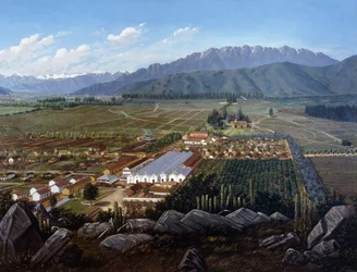 Der Weinberg von Erranzuriz-Panquehue, Chile, 1896