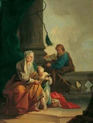 Unterweisung Mariens durch Joachim und Anna