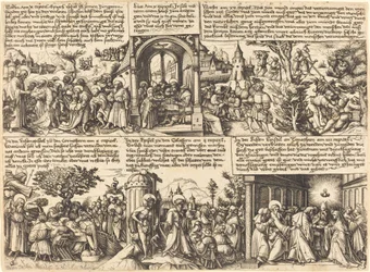 Jesus Christus gibt den Aposteln den Auftrag und andere Szenen aus dem Neuen Testament