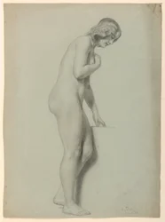 Zeichnung, Weiblicher Akt, 1858