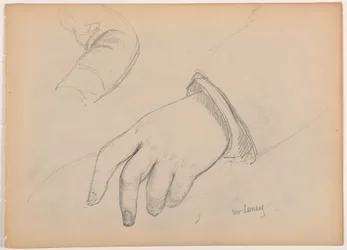 George D. Seney, Hand- und Armstudie; Rückseite: Linker Fuß, 1881