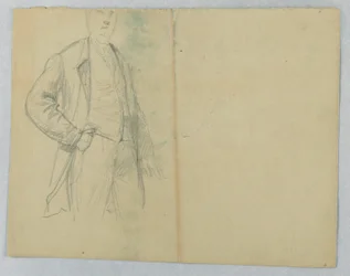Zeichnung, Herr Samuel Ward Sr., stehend mit Hand in der Tasche, 1880