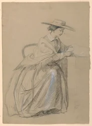Zeichnung, Frau Sheppard Gandy sitzend, 1859