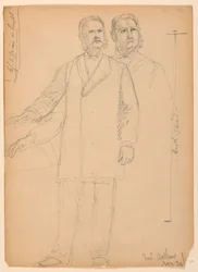 Zeichnung, Präsident Chester A. Arth, 1850