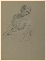 Studie für "Martha Washington Empfang"