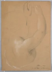 Zeichnung, Studie für ein Duplikat von "Wiederholung von Christiana", 1850